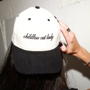 Childless Cat Lady two tone baseball hat - new!